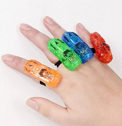 LED Car Shaped Laser Finger Beam Flash Lights , 4 cards of 4 lights - 20 Lights Total - Image 3