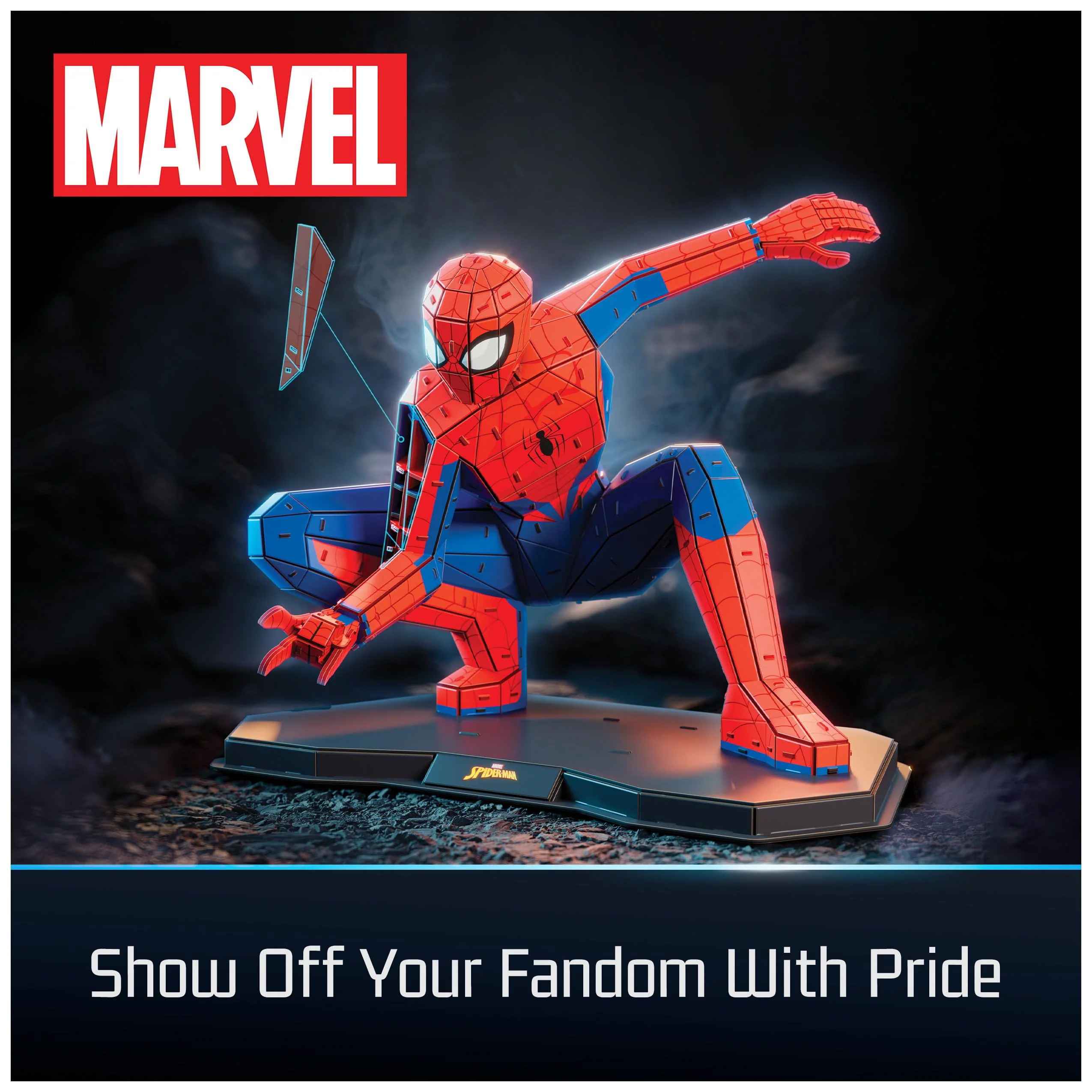 4D Build, Marvel Spider Man 3D Puzzle Model Kit Full-Body Pose, Marvel Collectibles & Desk Décor, Adult Puzzles, Easter Gift, 195 Pieces, 3D Puzzles, Gift Ideas for Ages 12 & Up - Image 3