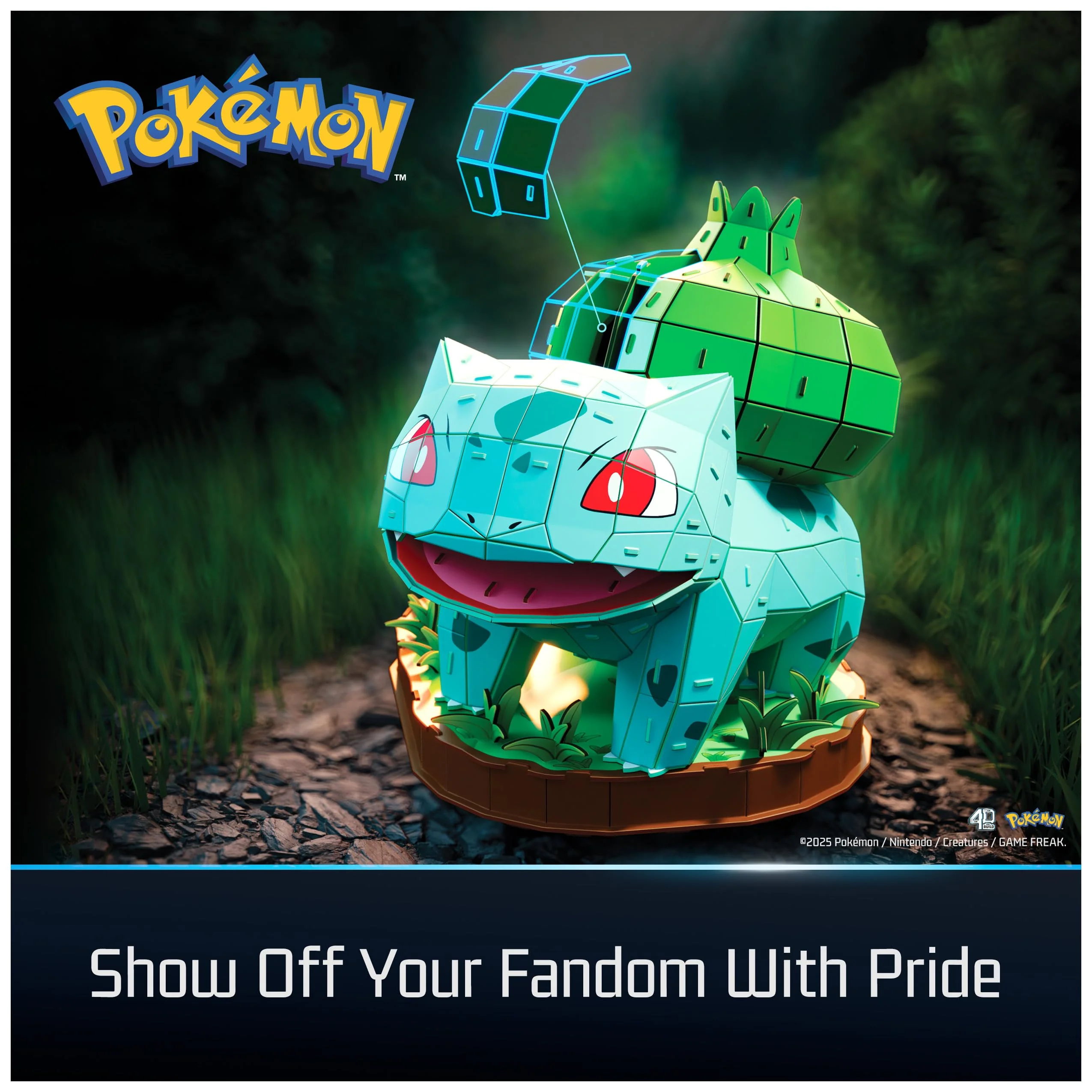 4D Build, Pokémon Bulbasaur 3D Model Kit, Pokémon Figure, Kanto First Partner Collection, Desk Décor, 195 Pieces, Gift Ideas for Ages 12 & Up - Image 3