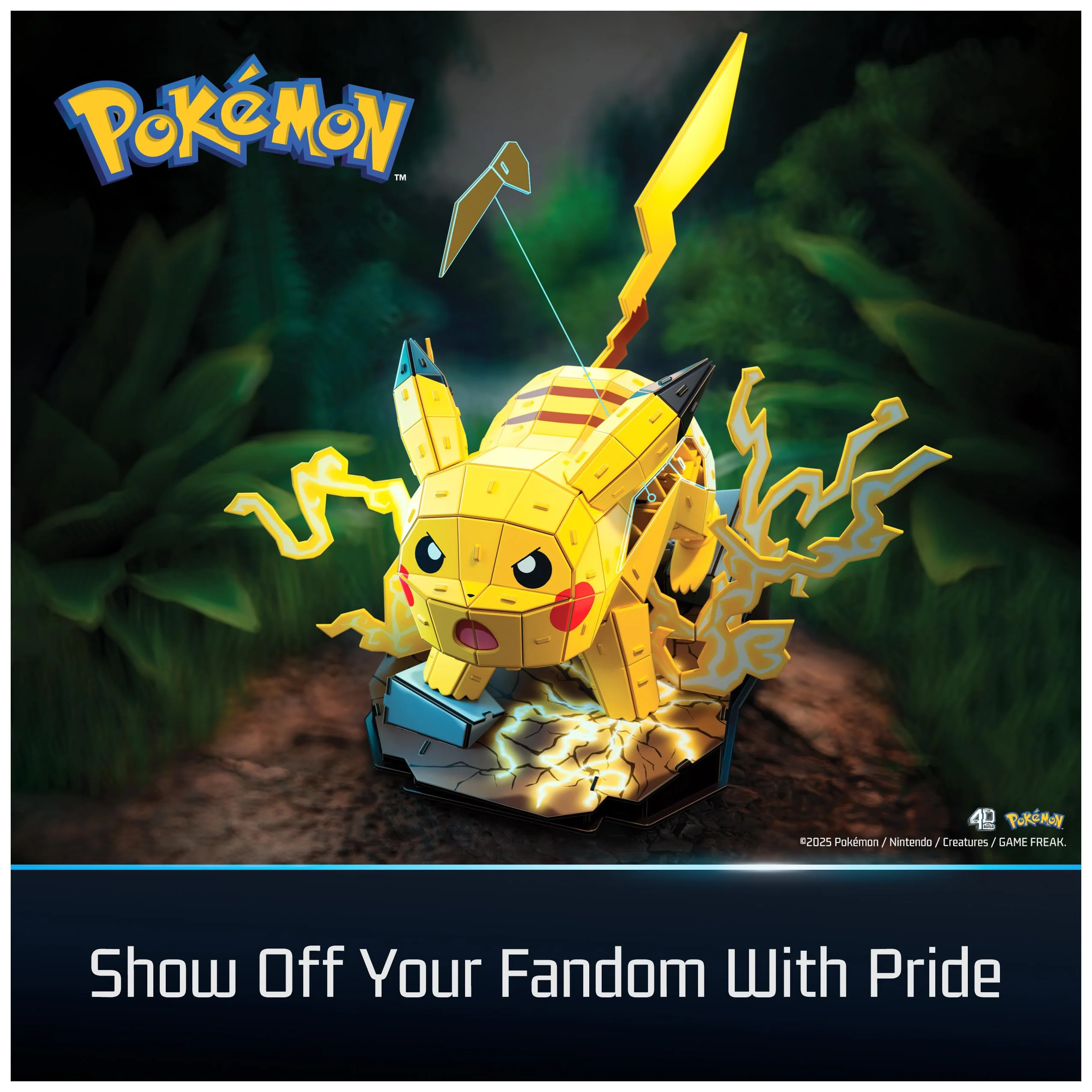 4D Build, Pokémon Pikachu 3D Model Kit, Pokémon Figure, Kanto First Partner Collection, Desk Décor, 201 Pieces, Gift Ideas for Ages 12 & Up - Image 3