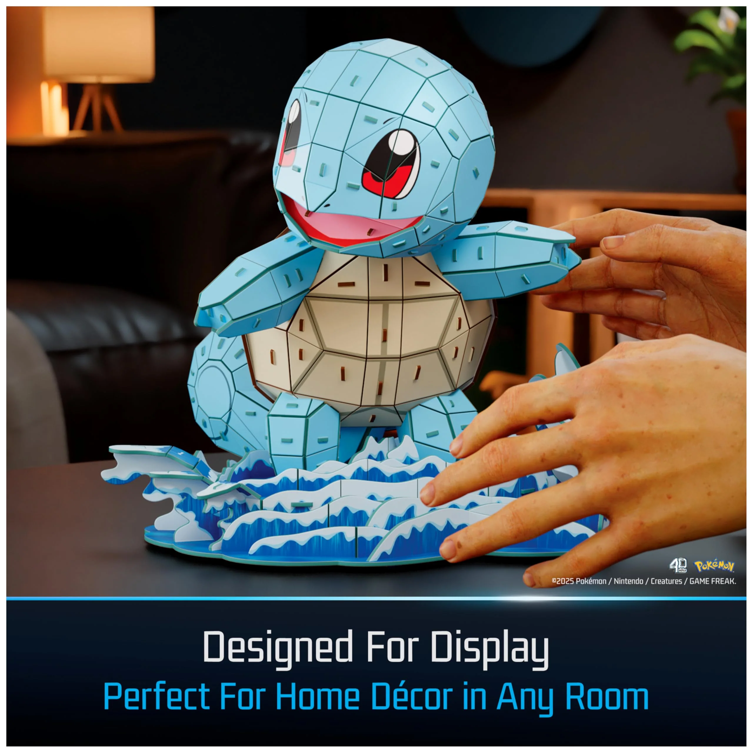 4D Build, Pokémon Squirtle 3D Model Kit, Pokémon Figure, Kanto First Partner Collection, Desk Décor, 180 Pieces, Gift Ideas for Ages 12 & Up - Image 3