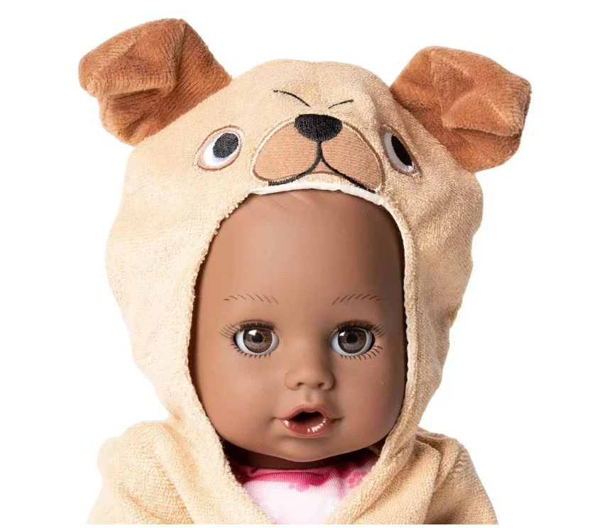 Adora Bath Toy Baby Doll in Baby Puggy Themed Bathrobe - 13 inch Water Toy with QuickDri Body - Image 3