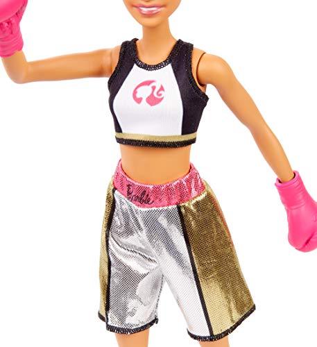 Barbie Boxer Doll, Brunette Wearing Pink Boxing Gloves - Image 6