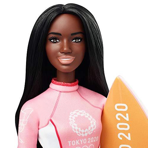 Barbie Olympic Games Tokyo 2020 Surfer Doll with Surf Uniform - Image 5