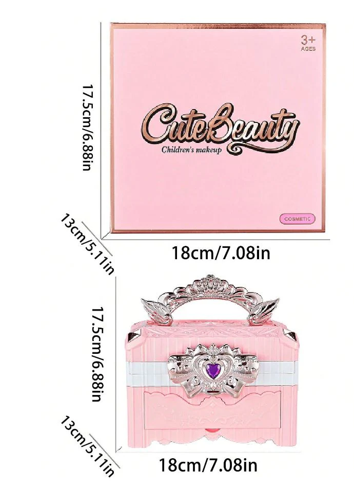 Beauty Play Makeup Toy Cosmetic Set For Girls, Kids’ Role Play Pretend Toy, Plastic Gift Set - Image 3