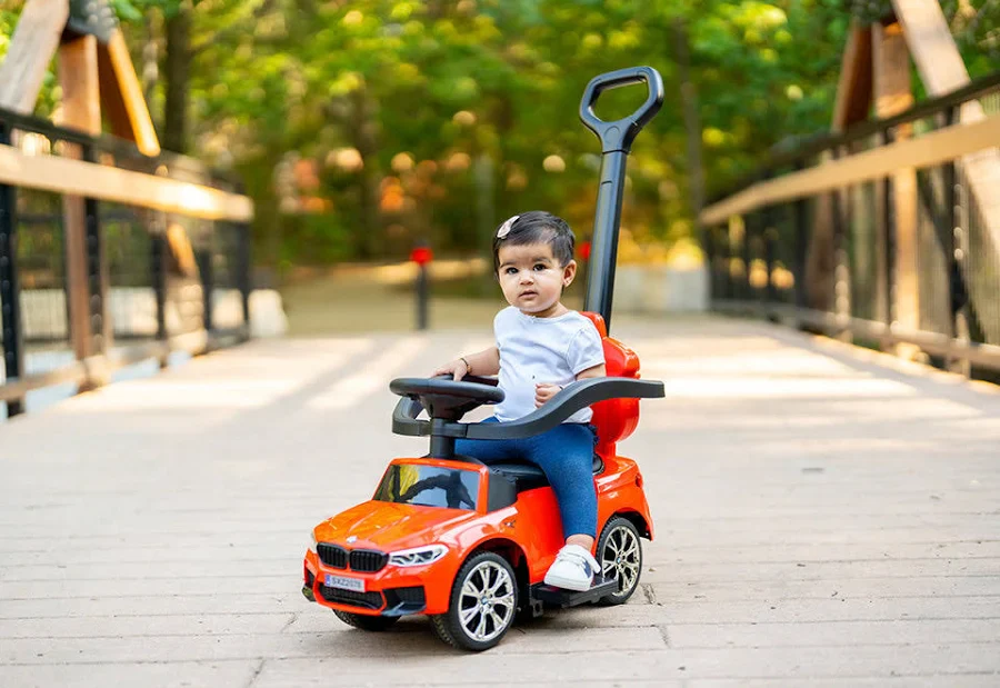 Best Ride On Cars  BMW 4 in 1 Push Car, Red - Image 7