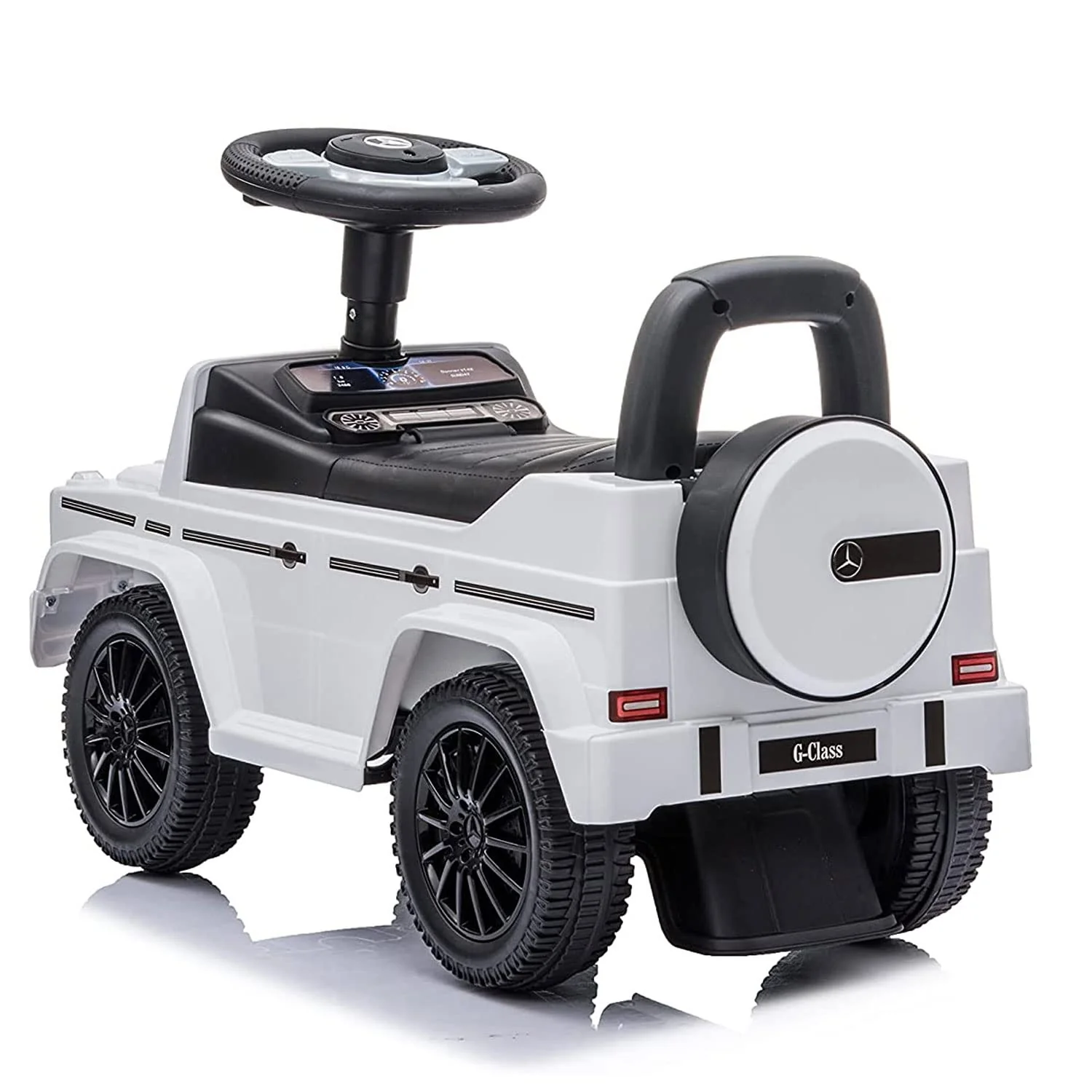 Best Ride On Cars Kids Outdoor Stroller Mercedes G-Wagon Push Car with Working Lights, Horn, and Music for Ages 1 to 3 years - Image 3