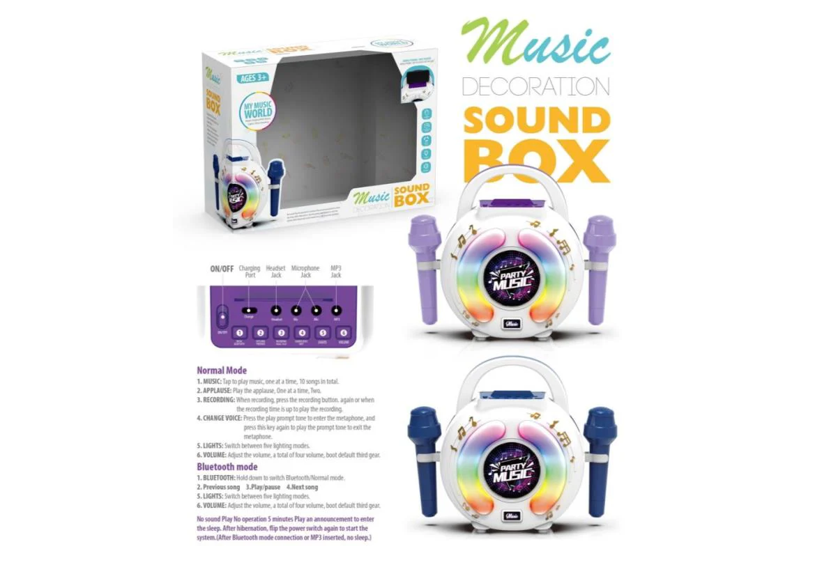 Bluetooth Karaoke Speaker Portable Wireless Music Player With Microphone Function High Fidelity Sound - Image 4