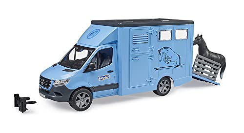 Bruder MB Sprinter Animal Transporter with 1 Horse