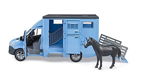 Bruder MB Sprinter Animal Transporter with 1 Horse - Image 2