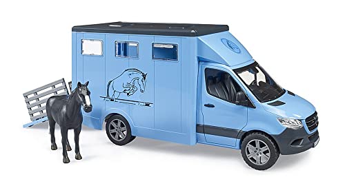 Bruder MB Sprinter Animal Transporter with 1 Horse - Image 5