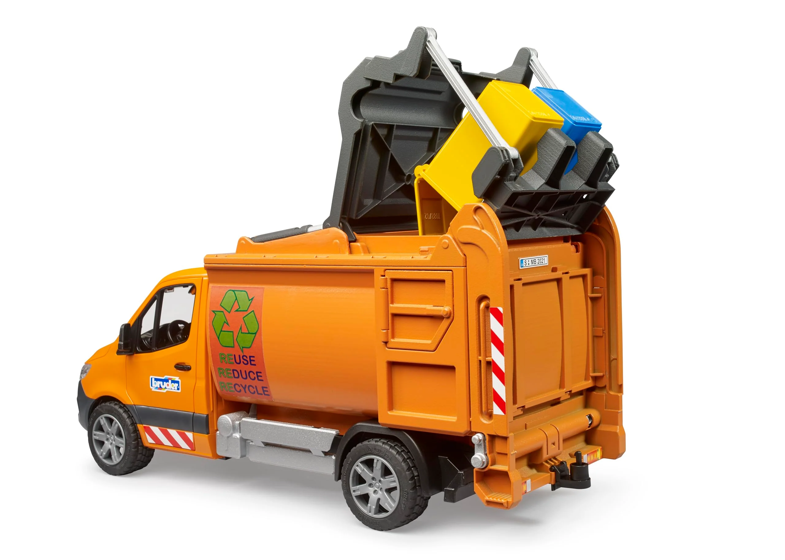 Bruder MB Sprinter Garbage Service w Garbage cans - Image 3