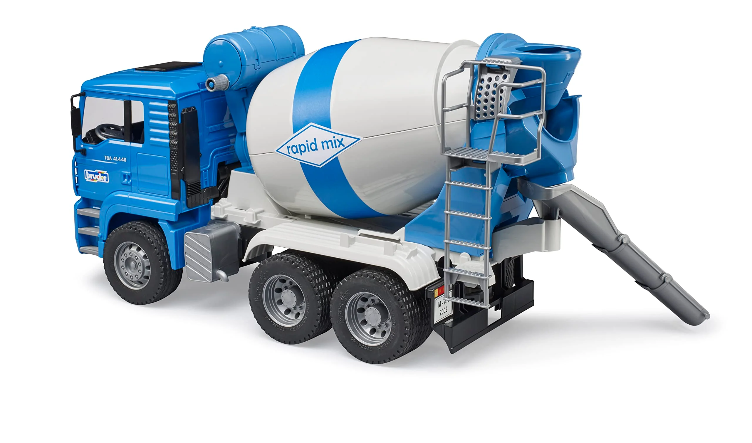 Bruder Man TGA Concrete and Cement Mixer, Realistic 1:16 Scale Construction Truck for Pretend Play - Image 3