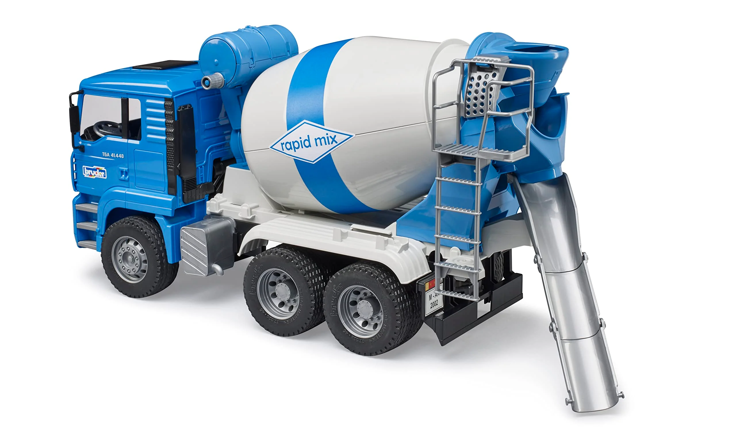 Bruder Man TGA Concrete and Cement Mixer, Realistic 1:16 Scale Construction Truck for Pretend Play - Image 4