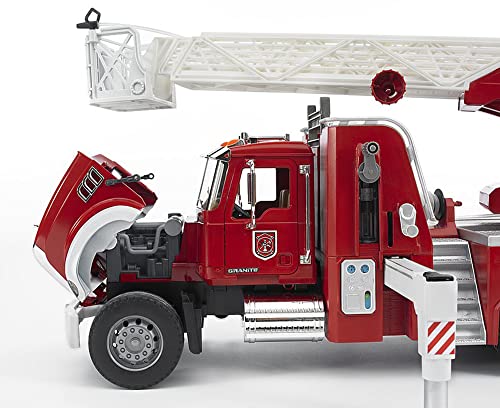 Bruder Mack Granite Fire Engine Truck w/ Working Water Pump, Lights & Engine Sounds - Image 3