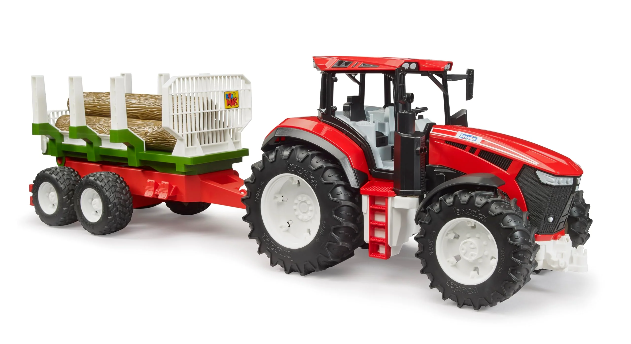 Bruder 03453 Roadmax Tractor with Trailer and 3 Logs - Image 5