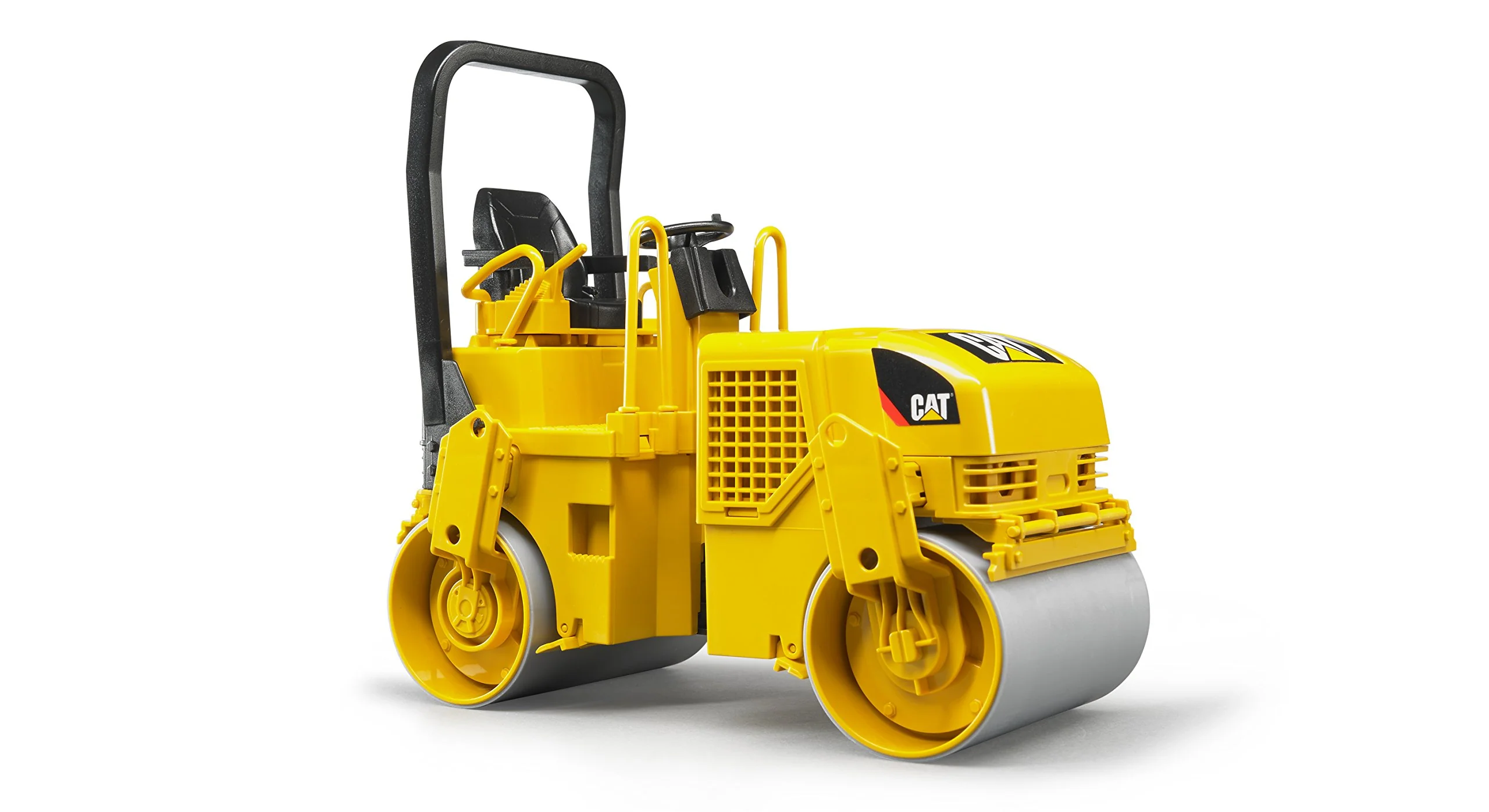 Bruder Toys - Construction Realistic CAT Asphalt Drum Compactor Vehicle with Articulated Steering - Ages 3+ - Image 2