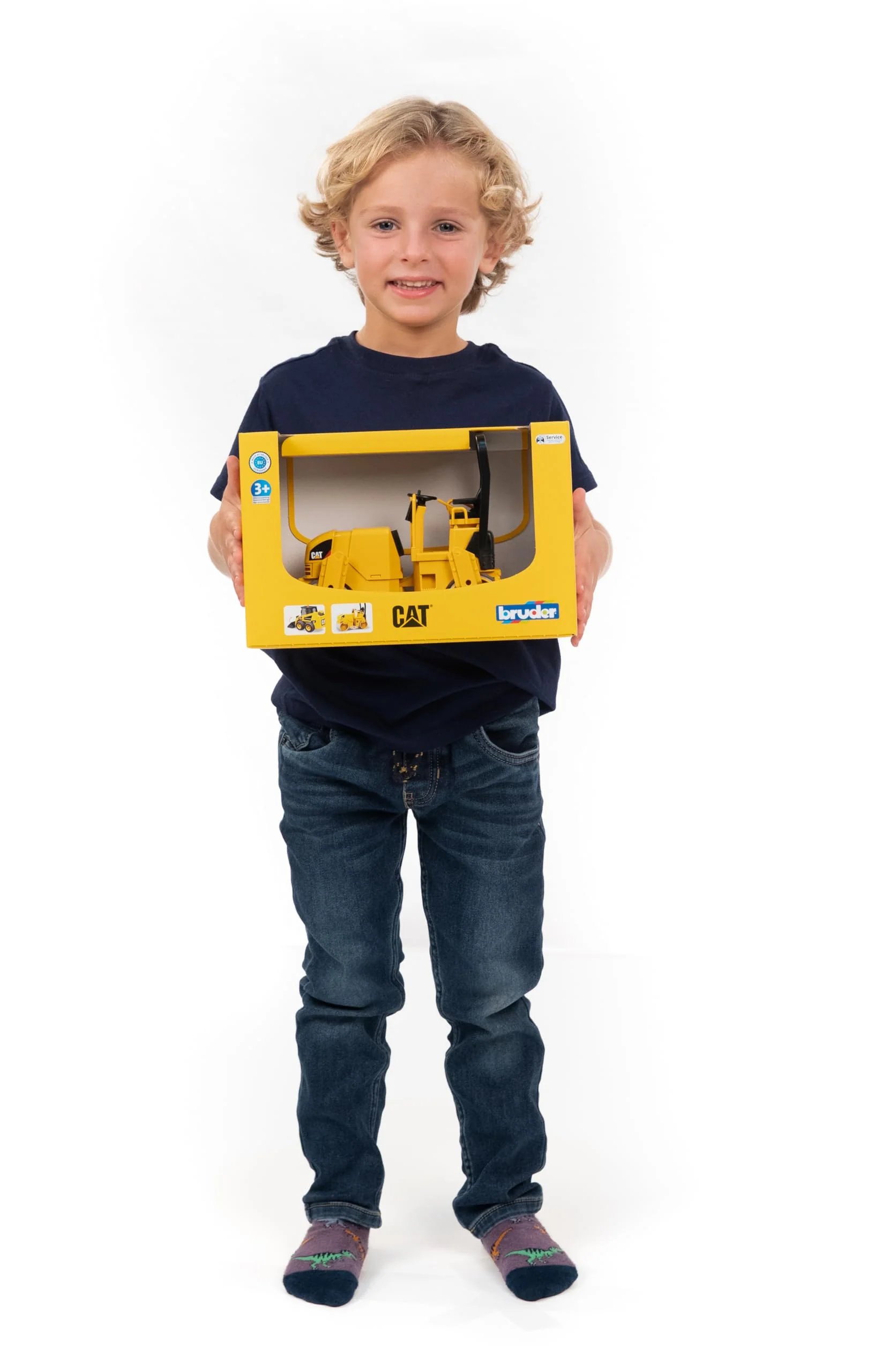 Bruder Toys - Construction Realistic CAT Asphalt Drum Compactor Vehicle with Articulated Steering - Ages 3+ - Image 4