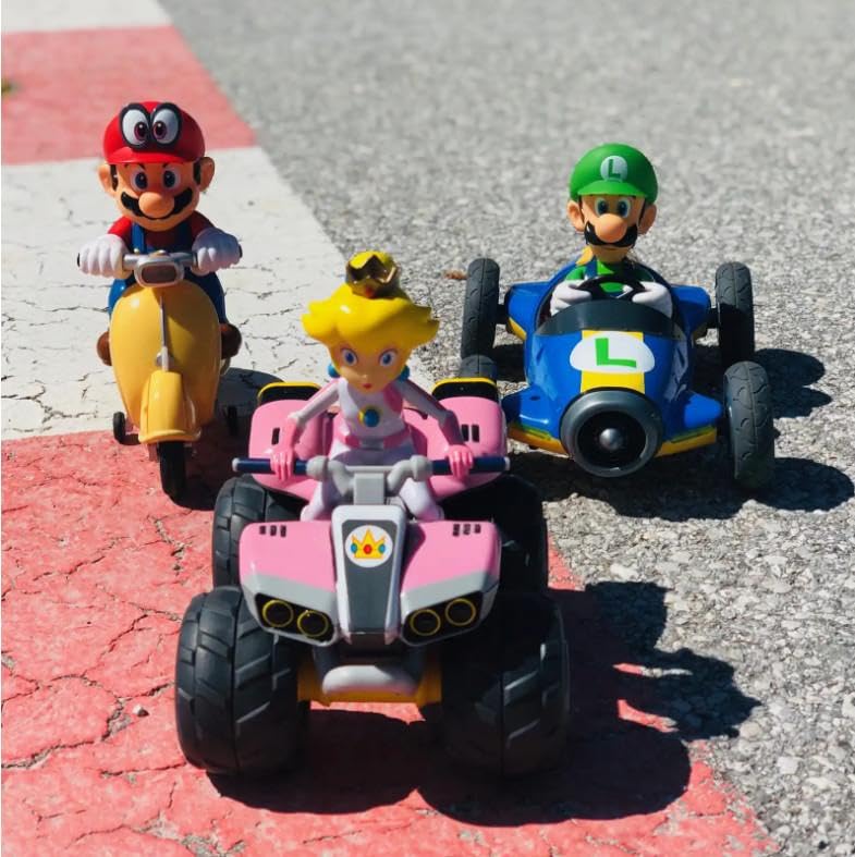 Carrera RC Official Licensed Mario Kart Mach 8 Luigi 1: 18 Scale 2.4 Ghz Remote Radio Control Car with Rechargeable Lifepo4 Battery - Kids Toys Boys/Girls, (Model: 181067) - Image 4