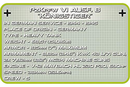 COBI Historical Collection PzKpfw VI AUSF. B KONIGSTIGER - 1000 Pieces Building toy set - Image 10