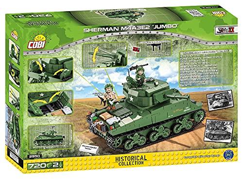 COBI Historical Collection Sherman M4A3E2 Jumbo Tank, Green Building toy set