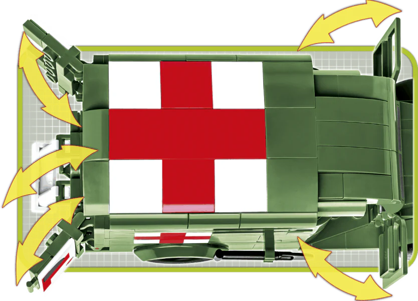 COBI US FIELD AMBULANCE 1942 WC 54 COBI 2257 - WORLD WAR II Building toy set - Image 3