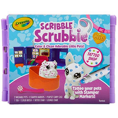 Crayola Scribble Scrubbie Pets Tattoo Shop, Toy Pet Playset