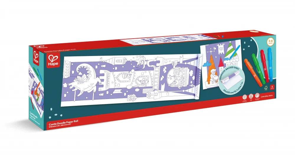 Creative set, Hape, Coloring paper roll, Fantasy castle - Image 5