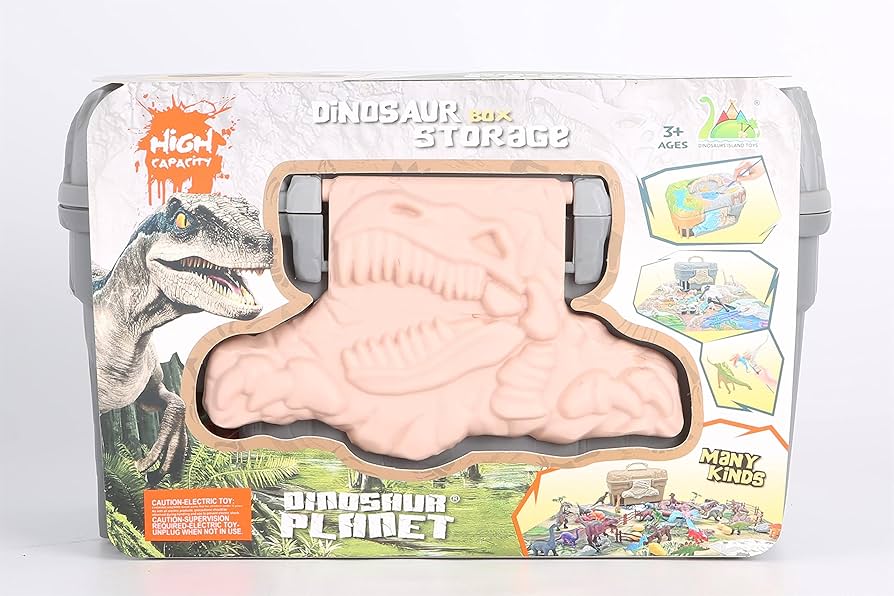 Dinosaur Box Storage With Play Mat, Educational Toy For Kids