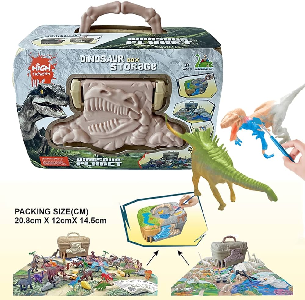 Dinosaur Box Storage With Play Mat, Educational Toy For Kids - Image 2