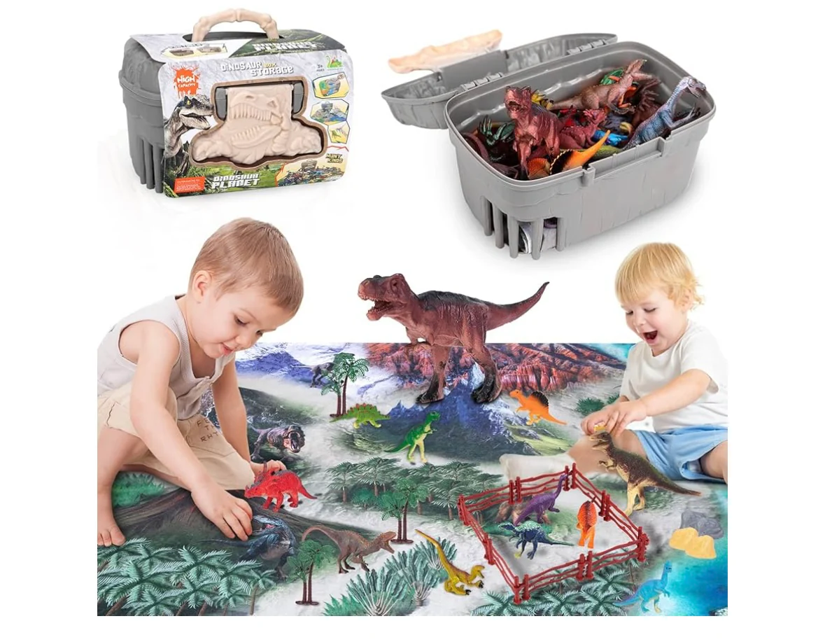 Dinosaur Box Storage With Play Mat, Educational Toy For Kids - Image 3
