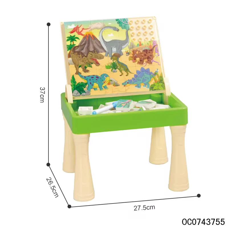 Dinosaur Puzzle Early Educational Art Desk Drawing Table, Learning Paint Art Sets for Children - Image 6