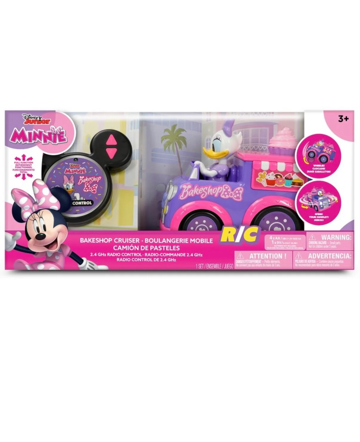 Disney Junior Remote Control Daisy Duck Bakeshop Cruiser/ Pink & Purple Light Up Toy - Image 2