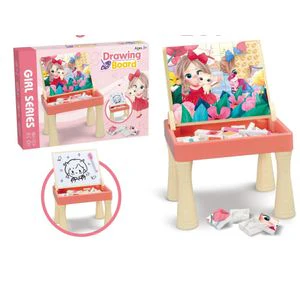 Drawing Board Girl Series With Puzzle Blocks Writing Board - Image 2