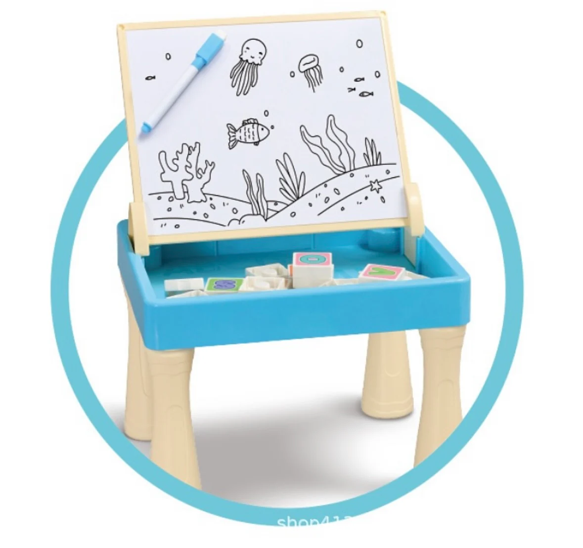 Drawing Board Ocean World With Multifunctional Block Puzzle - Image 3