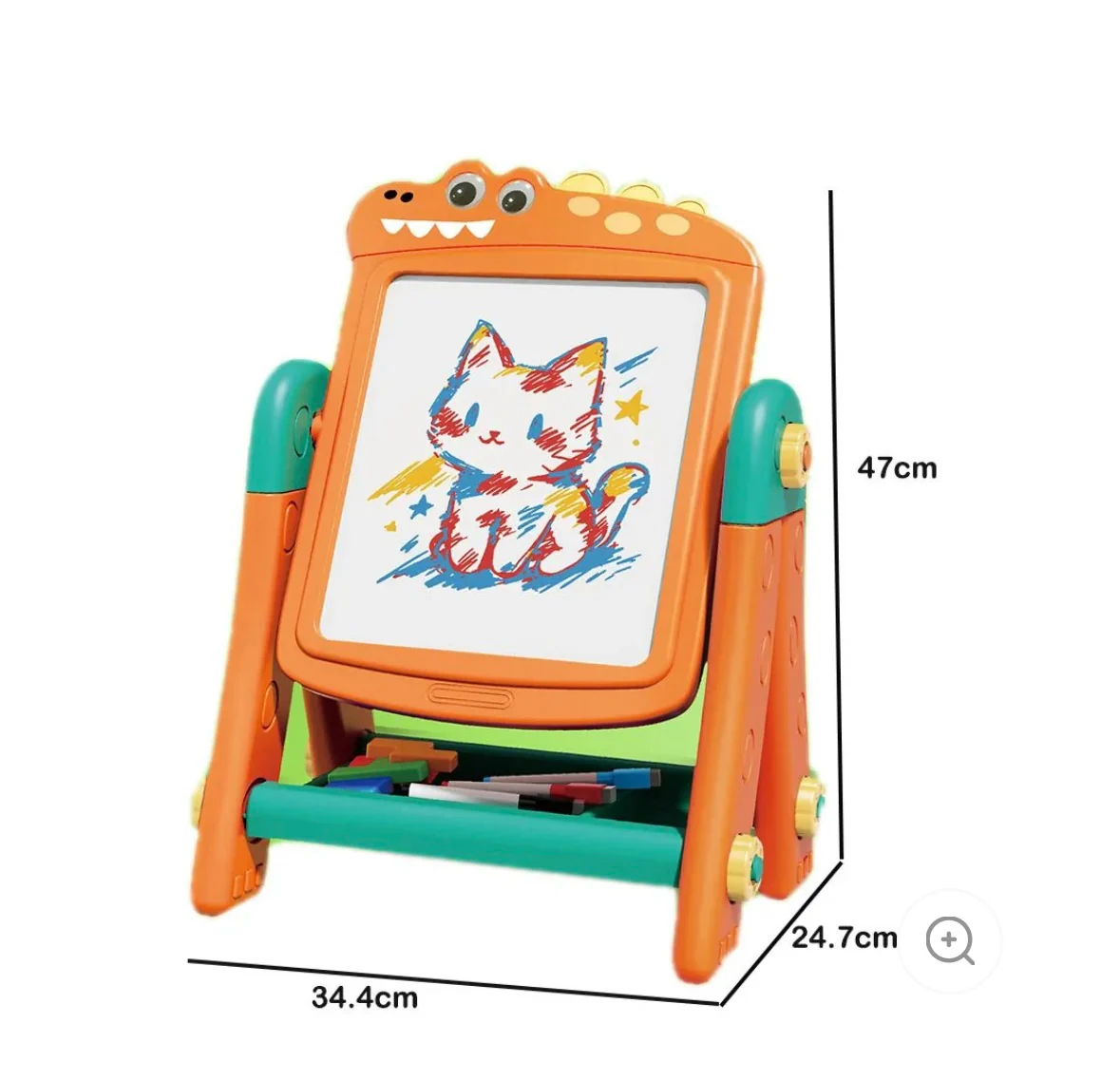 Easel For Kids, Kids Blackboard, Adjustable 3 in 1 Easel For Toddler, Double Drawing  Board With Painting Accessories - Image 5