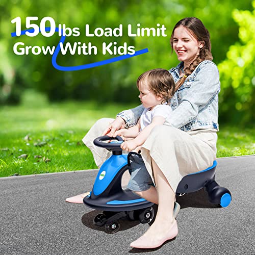 Electric Wiggle Car Ride On Toy, ANPABO 2 in 1 Wiggle Car with Rechargeable Battery and Pedal, Anti-Rollover Wheels with Colorful Lights, Swing Car for Toddlers and Kids Age 3 Years up - Image 8