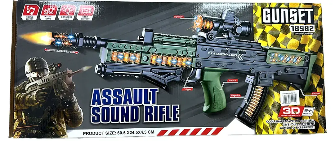 Electronic Machine Gun Toy With Sound and Light Effects