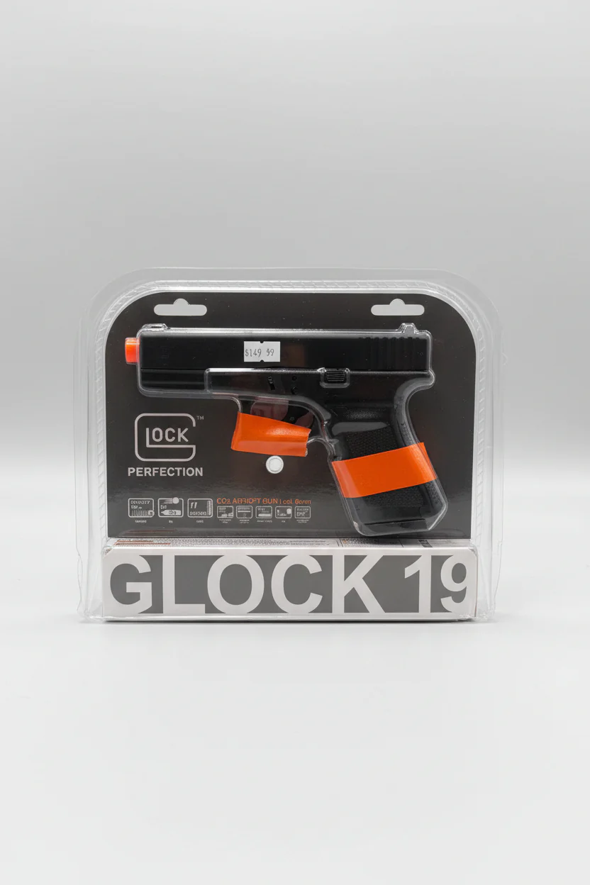 Evike Airsoft Gun GLOCK 19 GEN3 CO2 Black 6MMBB