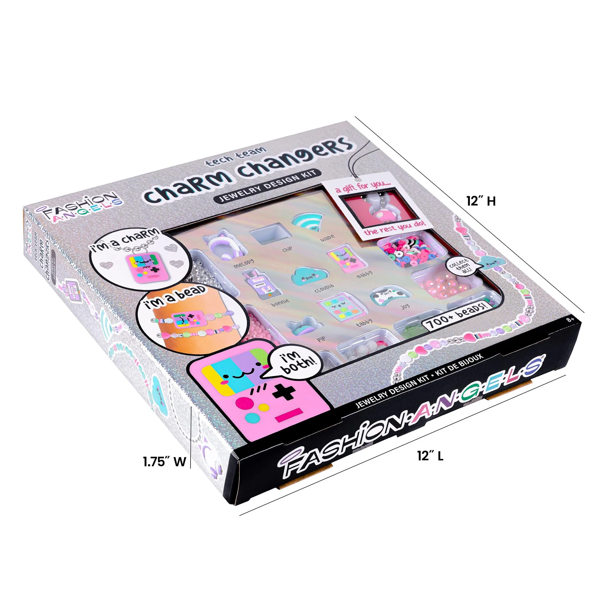 Fashion Angels Charm Changers Jewelry Design Kit, Includes Charms & Over 700 Beads, Custom Jewelry & Fun Craft Activity for Kids - Image 4