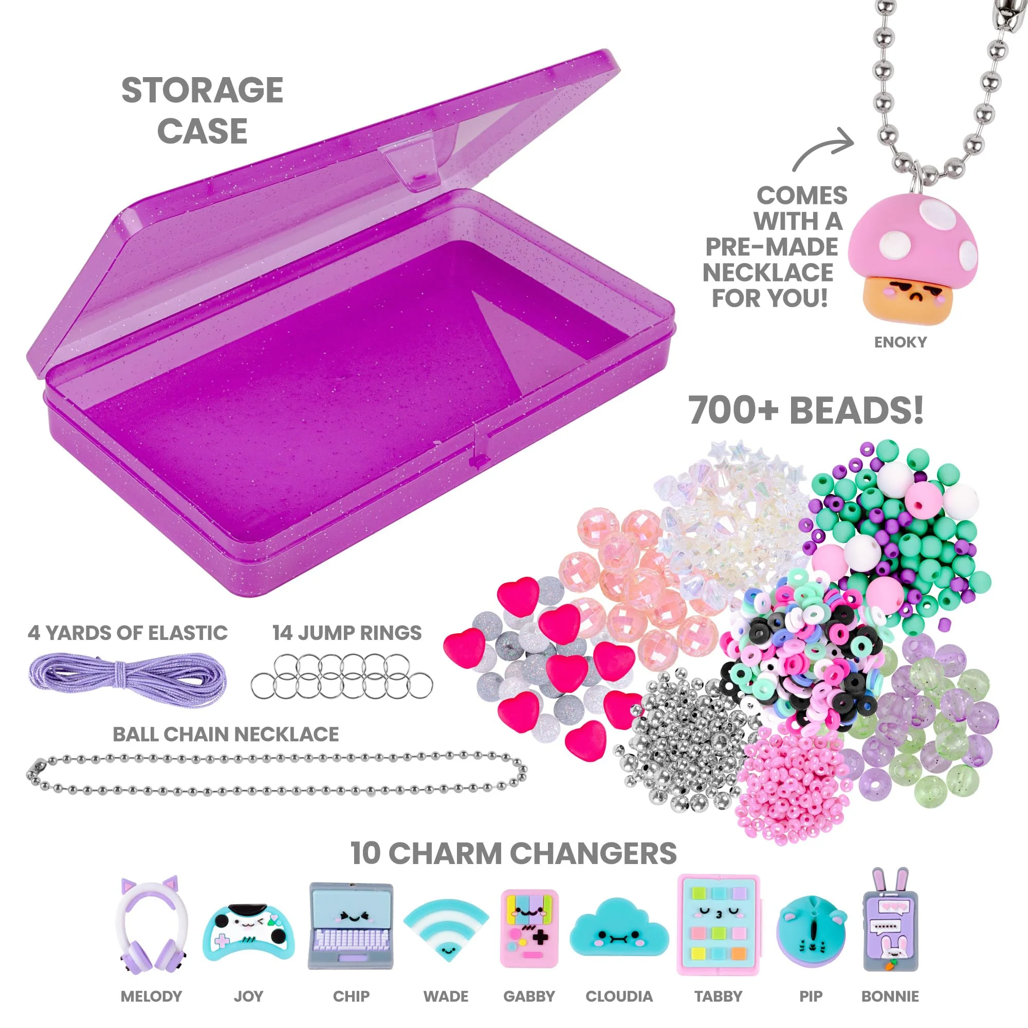 Fashion Angels Charm Changers Jewelry Design Kit, Includes Charms & Over 700 Beads, Custom Jewelry & Fun Craft Activity for Kids - Image 5