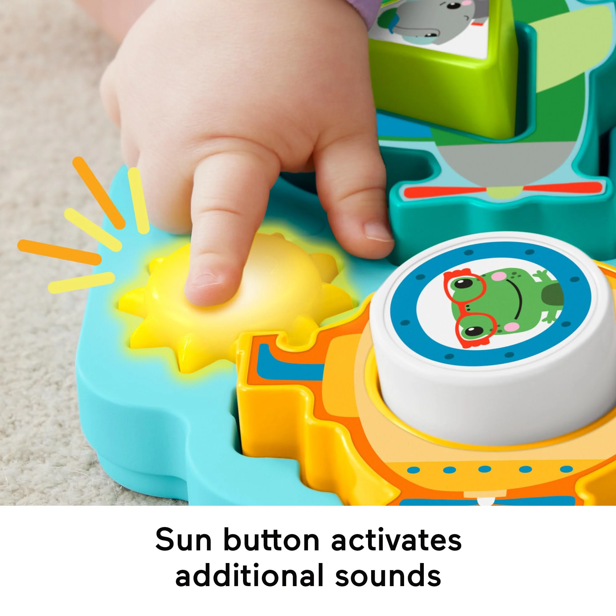 Fisher-Price Baby Sorting Toy Shapes & Sounds Vehicle Puzzle with Music & Lights for Fine Motor Play, Ages 9M+ - Image 4
