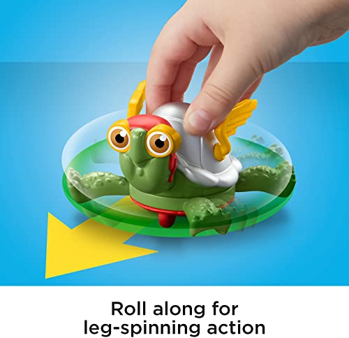 Fisher-Price DC League of Super-Pets Power Spin Merton The Turtle Figure Set with Accessories for Preschool Pretend Play - Image 5