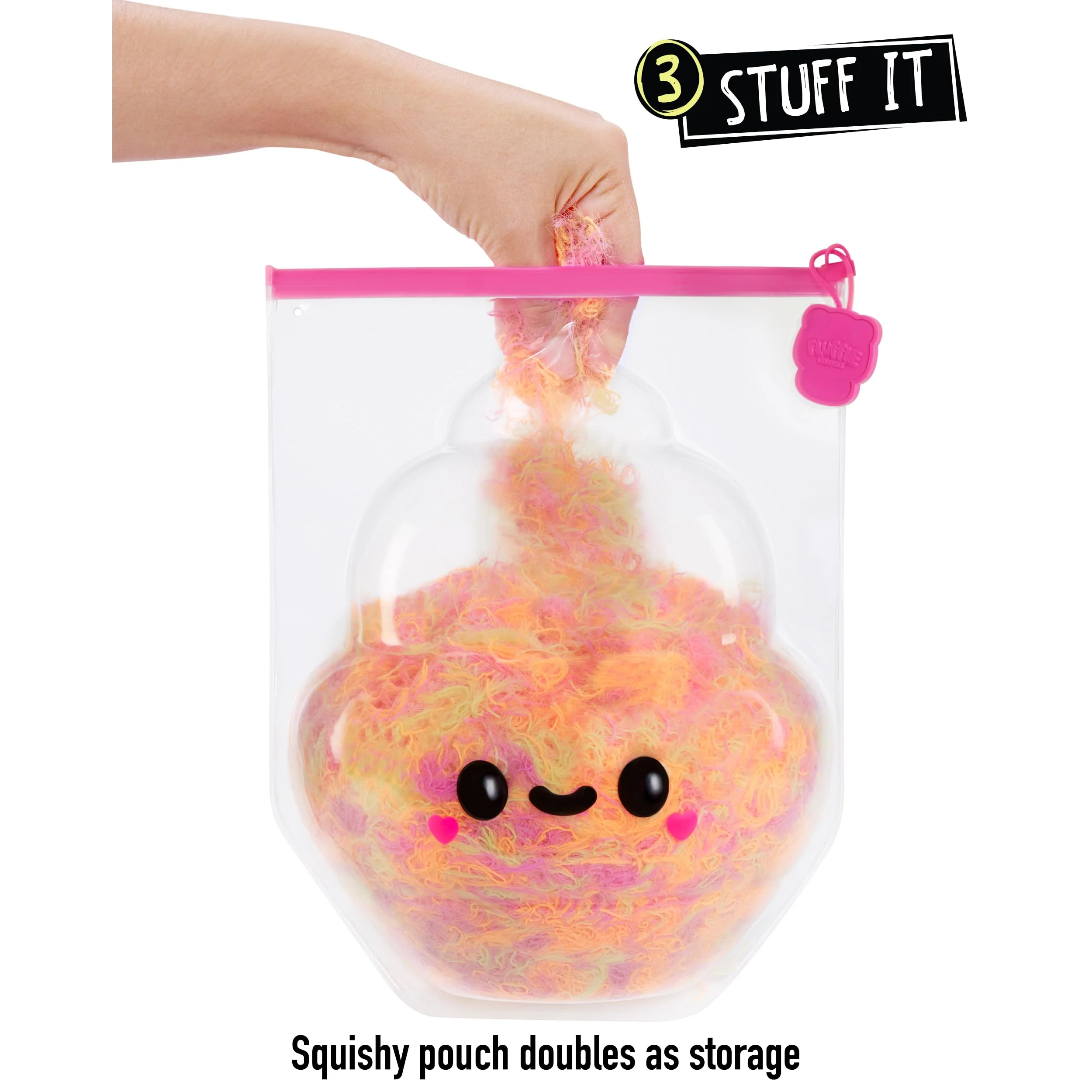 Fluffie Stuffiez Ice Cream Large Collectible Feature Plush 11" - Surprise Reveal Unboxing with Huggable ASMR Fidget DIY Fur Pulling, Ultra Soft Fluff - Image 3