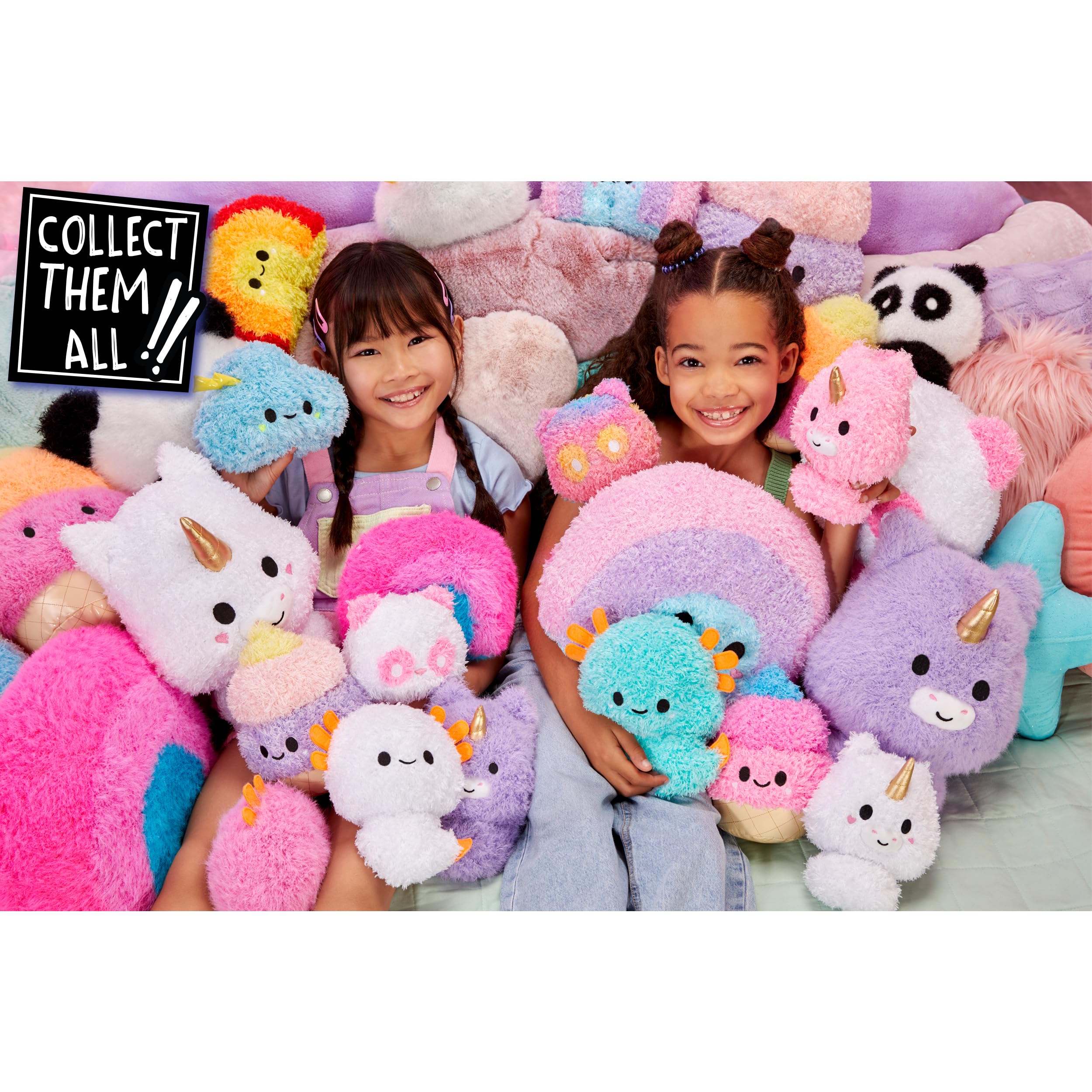 Fluffie Stuffiez Rainbow Large Collectible Feature Plush 11" - Surprise Reveal Unboxing with Huggable ASMR Fidget DIY Fur Pulling, Ultra Soft Fluff - Image 2