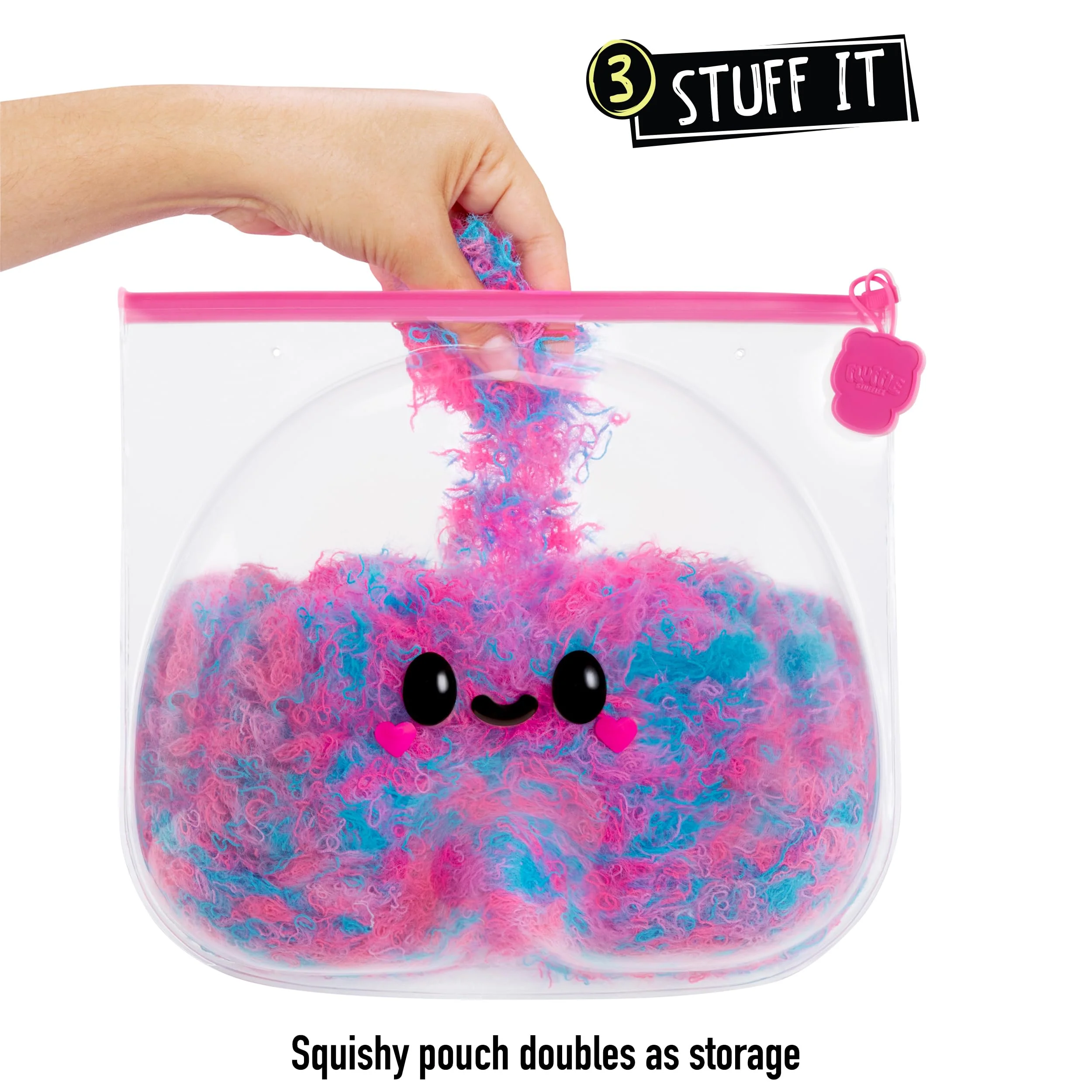 Fluffie Stuffiez Rainbow Large Collectible Feature Plush 11" - Surprise Reveal Unboxing with Huggable ASMR Fidget DIY Fur Pulling, Ultra Soft Fluff - Image 3