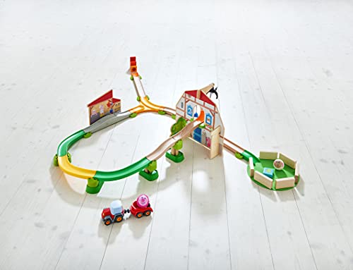HABA – Kullerbü Track Ball Run with Play Backdrop, Tractor, Crackers and Realistic Farm Sounds, Wooden Toy from 2 Years - Image 10