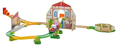 HABA – Kullerbü Track Ball Run with Play Backdrop, Tractor, Crackers and Realistic Farm Sounds, Wooden Toy from 2 Years - Image 12