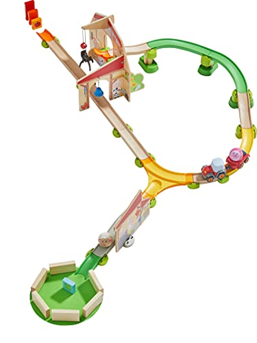 HABA – Kullerbü Track Ball Run with Play Backdrop, Tractor, Crackers and Realistic Farm Sounds, Wooden Toy from 2 Years - Image 13
