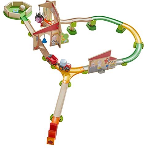 HABA – Kullerbü Track Ball Run with Play Backdrop, Tractor, Crackers and Realistic Farm Sounds, Wooden Toy from 2 Years - Image 14